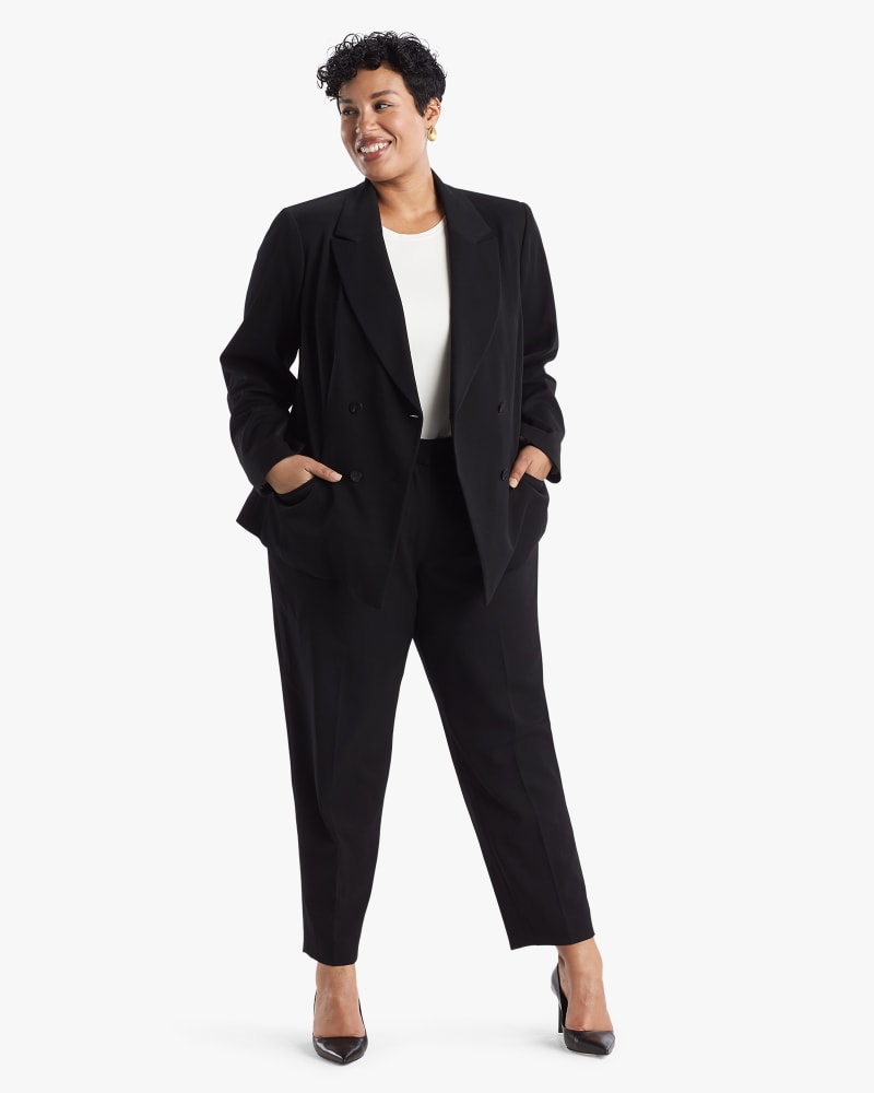 Plus size model wearing Roxane Blazer by M.M.LaFleur | Dia&Co | dia_product_style_image_id:160400